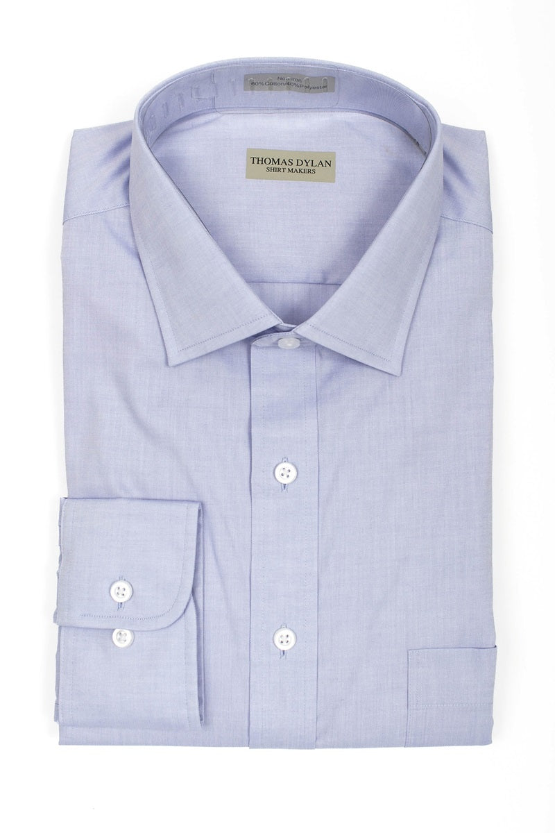 Thomas Dylan Spread Collar Fitted Dress Shirt in light blue at Parker's Clothing & Scrubs.