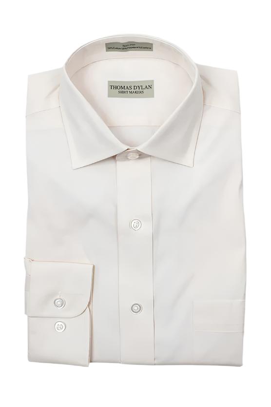 Thomas Dylan Dress Shirt Strechtech Spread Collar in Sandstone at Parker's Clothing and Shoes.