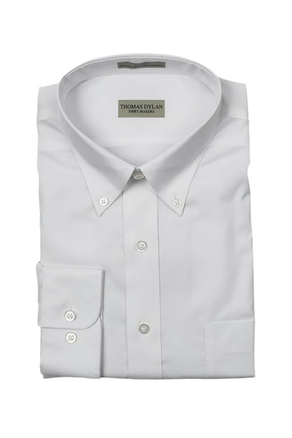 Thomas Dylan Dress Shirt Button Down Collar in White at Parker's Clothing & Scrubs.