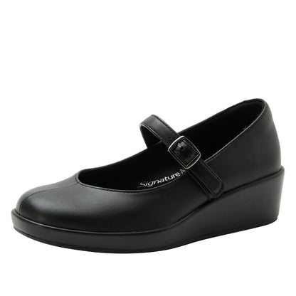 Alegria Haylo HLO-601 Black Wedge Comfort Shoe