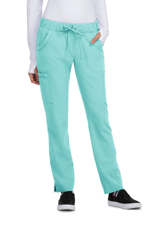Betsey Johnson Scrub Pants Buttercup Slim Fit in Mint.