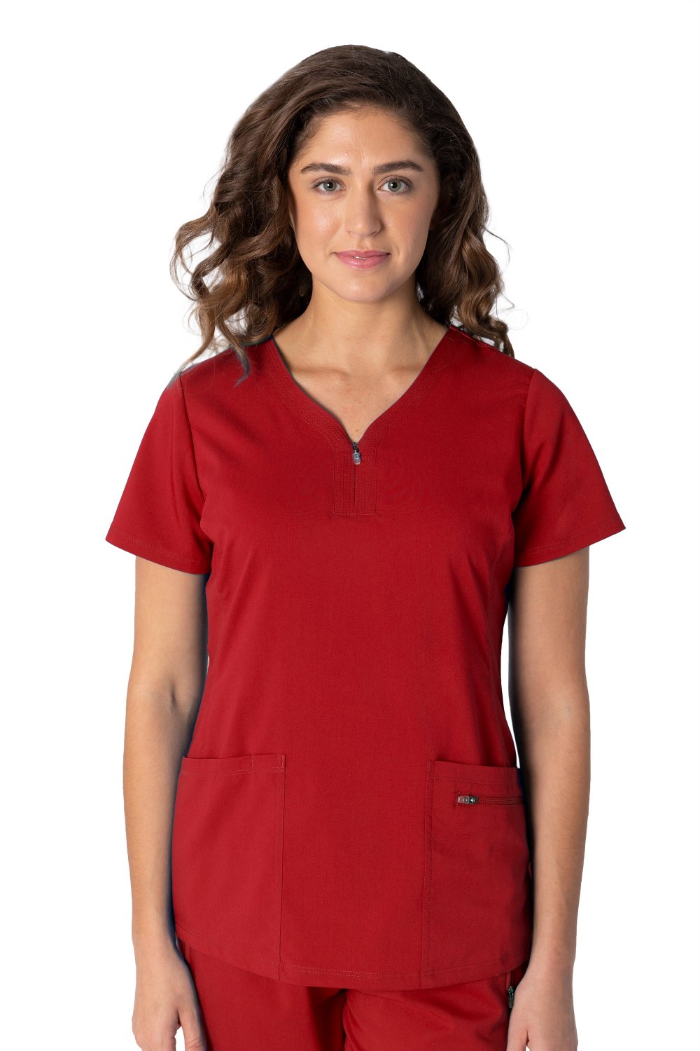 Healing Hands 2341 Purple Label Scrub Top in Red