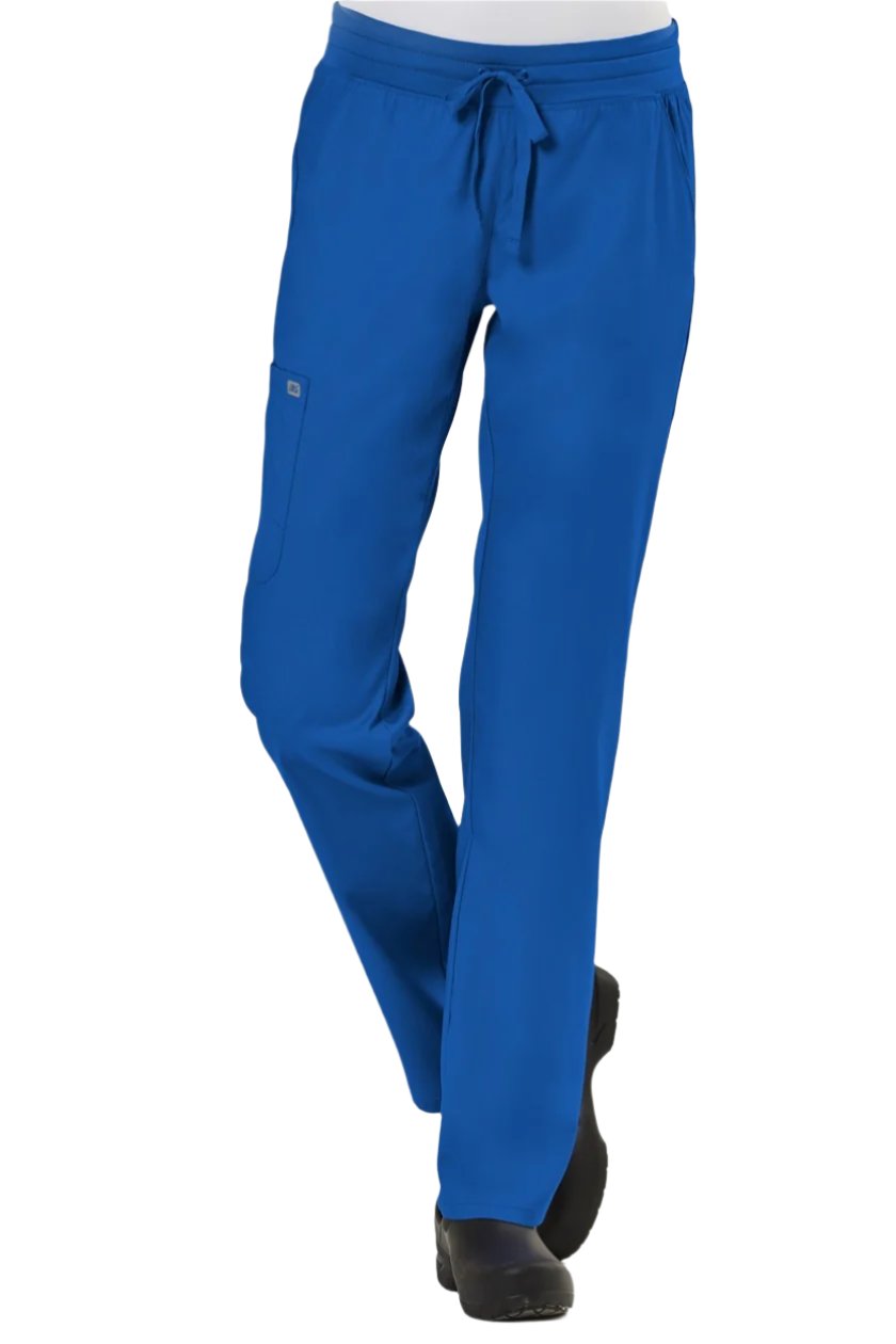 IRG Edge 6802 medical scrub pants in royal blue - premium workwear with yoga waist, cargo pockets, and professional semi-tapered silhouette.