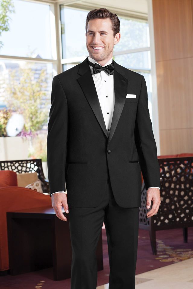 Jim's Formal Wear Classic Notch Lapel Black Tuxedo – Classic Fit
