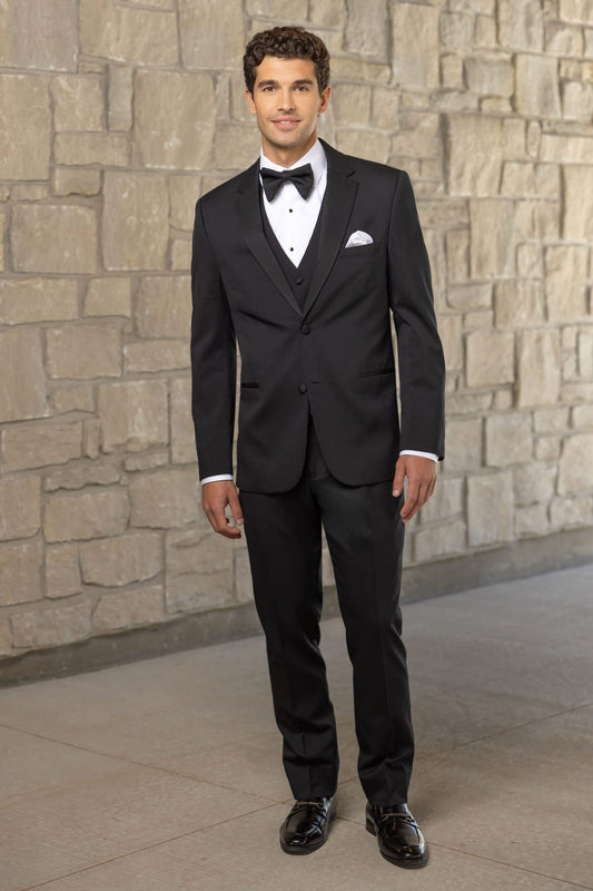 Jim's Formal Wear Michael Kors Force Performance Stretch Black Tuxedo – Slim Fit