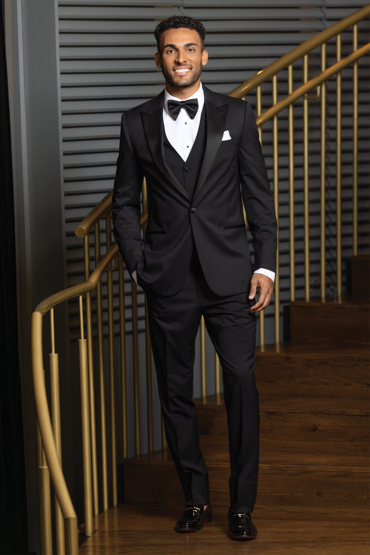 Jim's Formal Wear Michael Kors Milan Performance Stretch Black Tuxedo – Slim Fit
