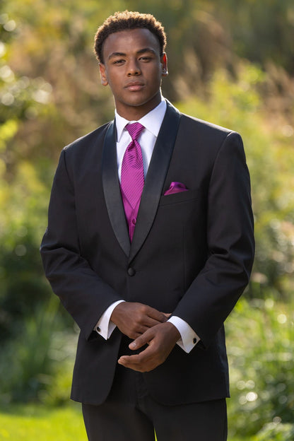Jim's Formal Wear Stephen Geoffrey Cyprus Black Tuxedo – Modern Fit
