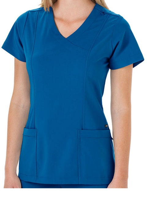 Jockey Scrub Top Mock Wrap in Royal blue at Parker's Clothing & Scrubs.