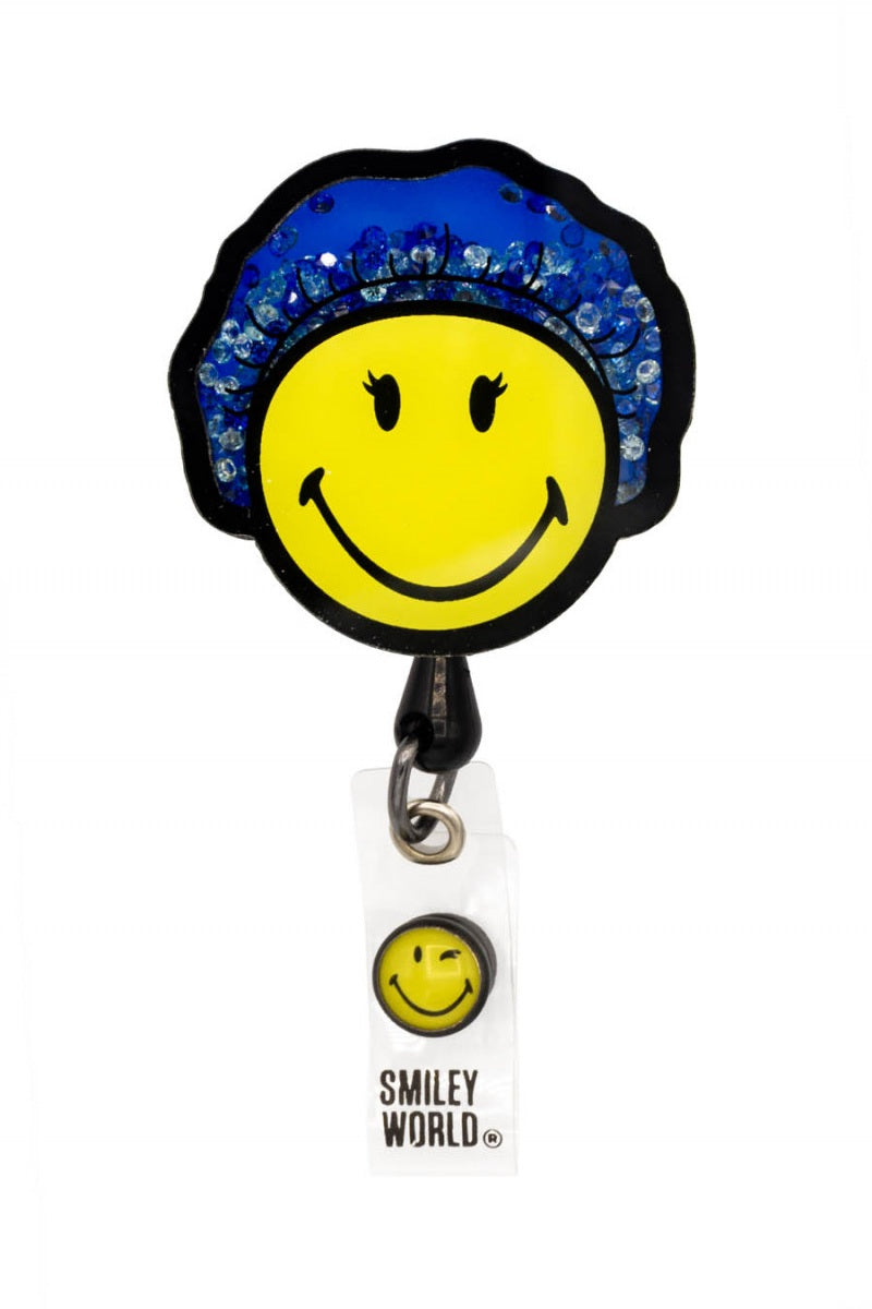 koi Smiley World Shaker Badge Reel in Surgeon design with retractable cord and clip for healthcare professionals.