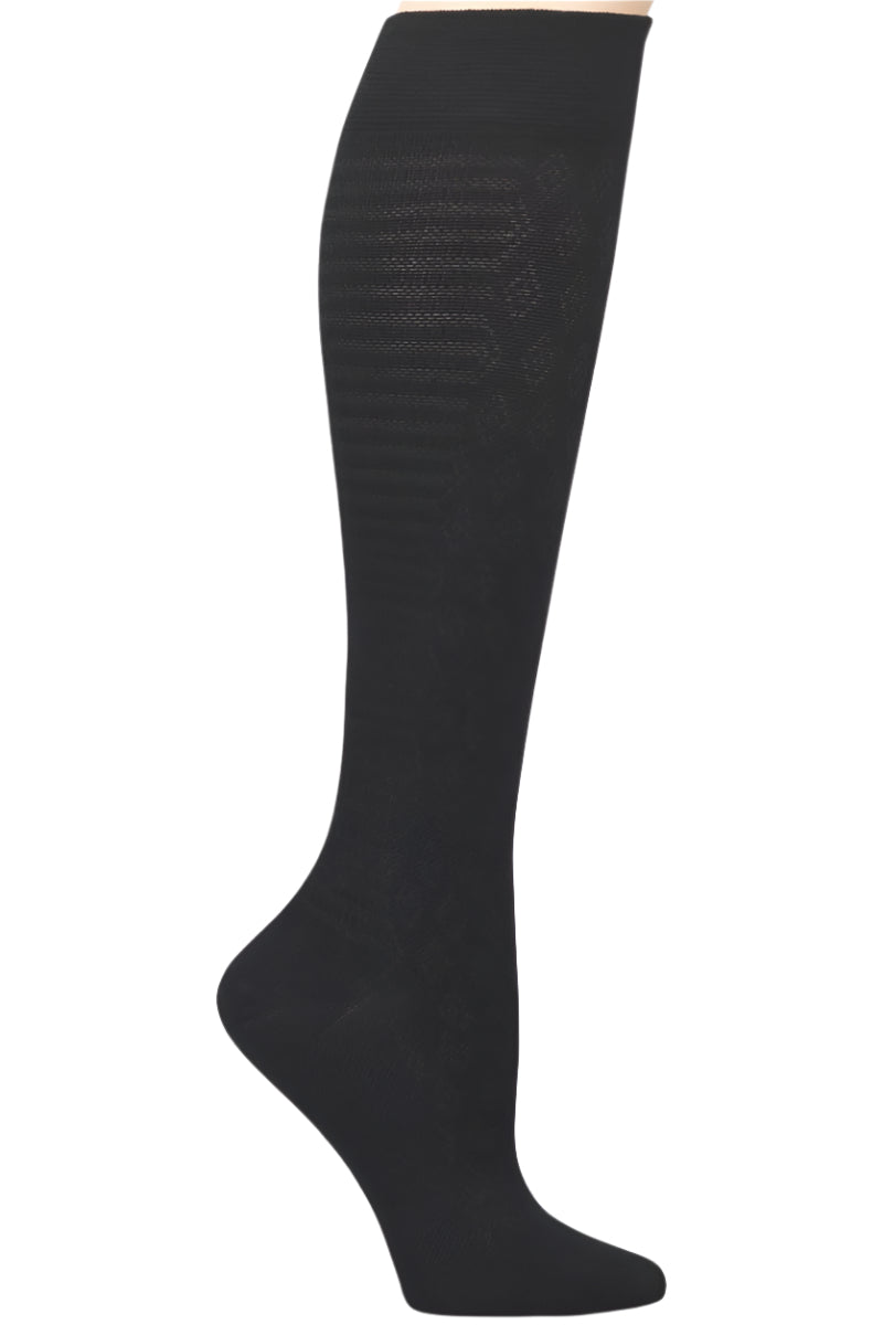 Nurse Mates bamboo compression socks 12-14 mmHg regular calf black - sustainable eco-friendly graduated compression footwear for nurses healthcare professionals up to 17 inch calf - moisture-wicking antimicrobial support socks.
