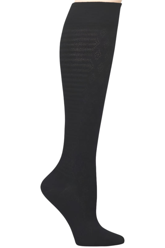 Nurse Mates bamboo compression socks 12-14 mmHg regular calf black - sustainable eco-friendly graduated compression footwear for nurses healthcare professionals up to 17 inch calf - moisture-wicking antimicrobial support socks.