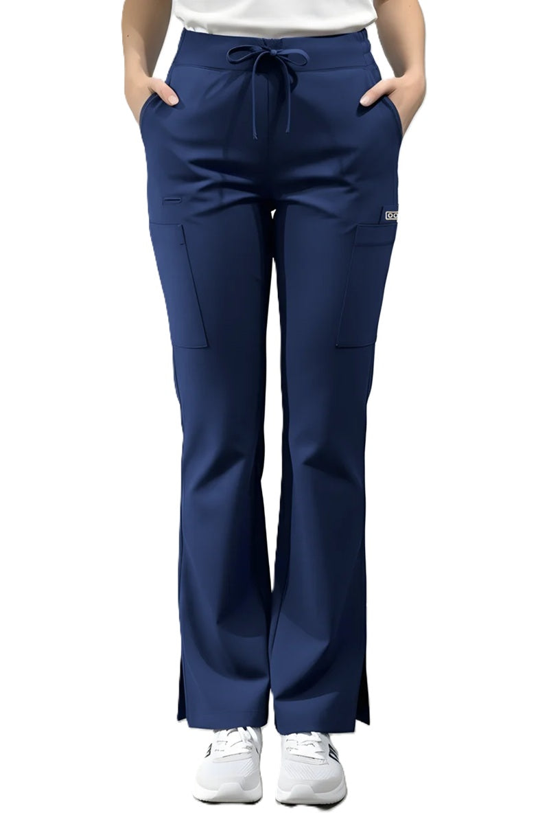 Astro Orla 2123 Women's Mini Flare Leg Scrub Pants in Navy Blue
