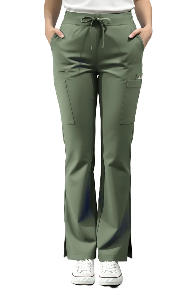 Astro Orla 2123 Women's Mini Flare Leg Scrub Pants in Olive Green
