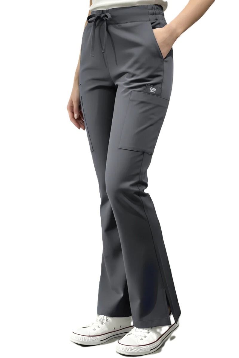 Astro Orla 2123 Women's Mini Flare Leg Scrub Pants in Pewter Grey

