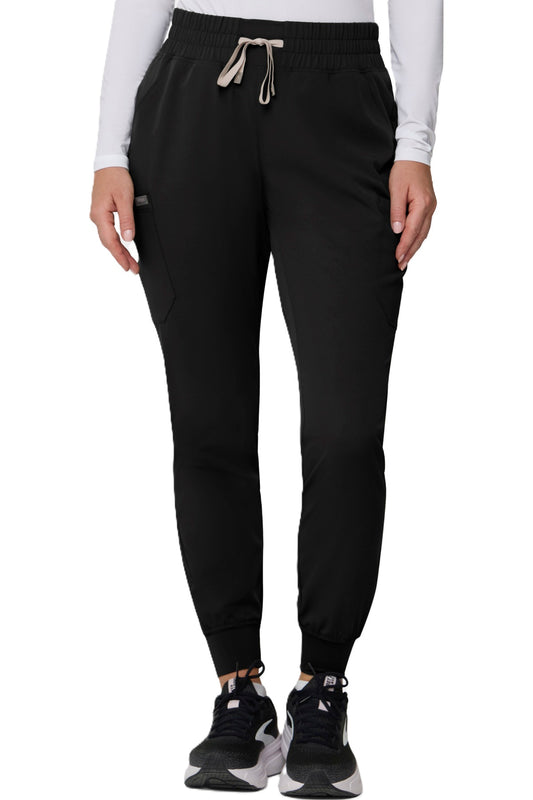 Temp T202 women's jogger leg scrub pant in black
