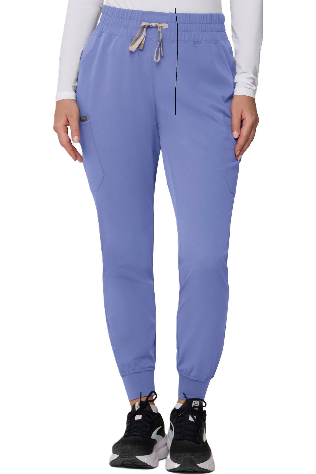 Temp T202 women's jogger leg scrub pant in ceil blue