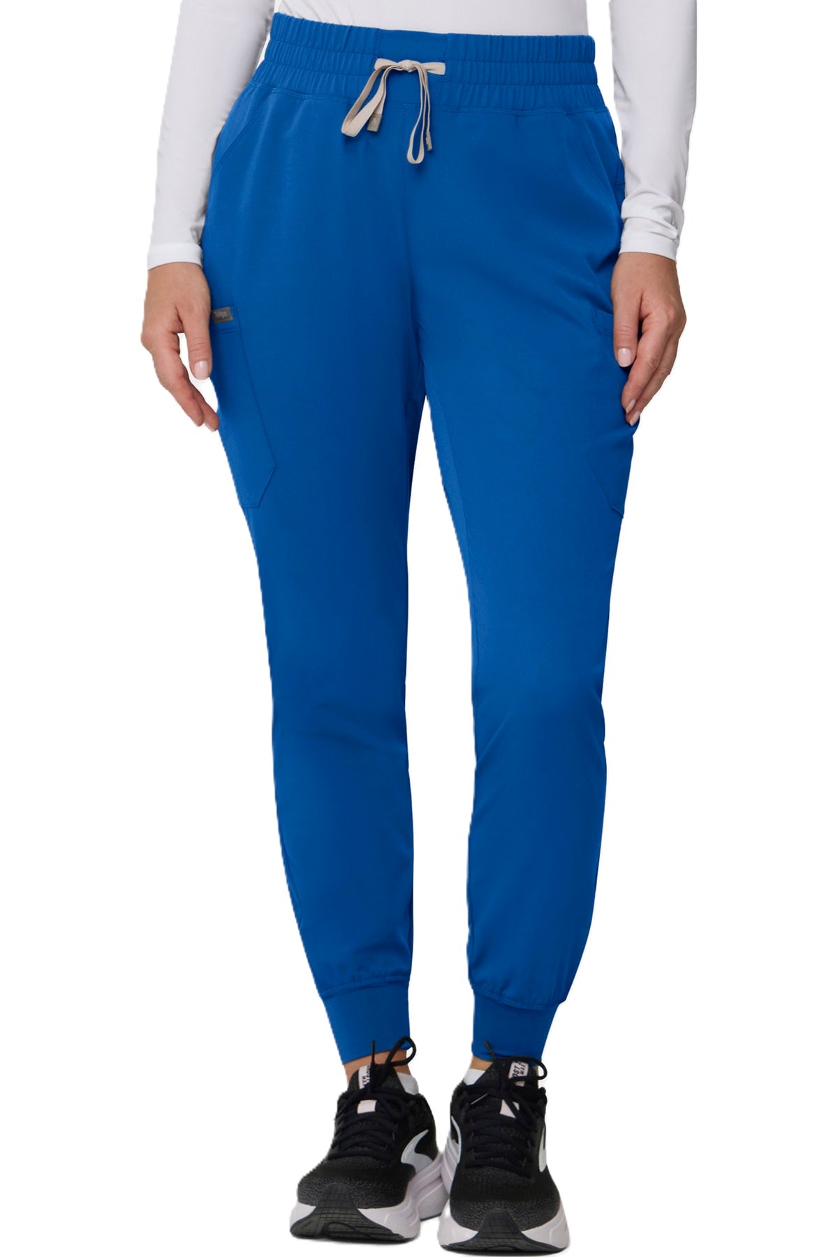 Temp T202 women's jogger leg scrub pant in royal blue