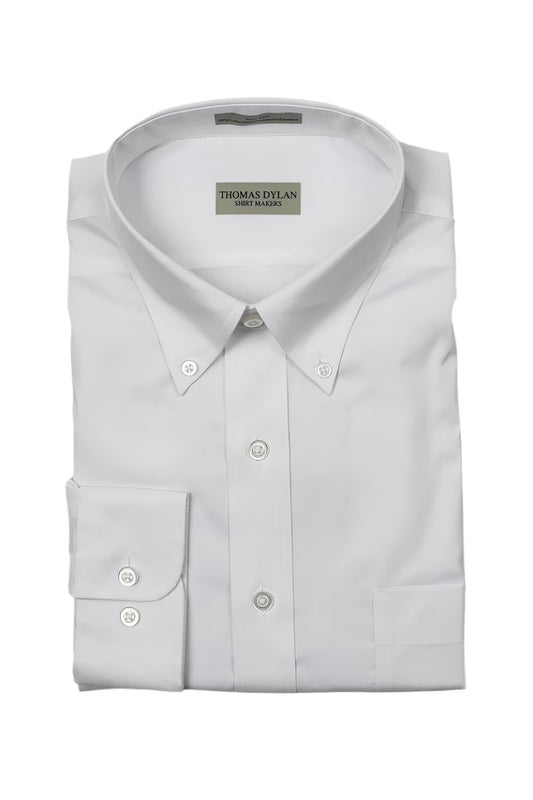 Thomas Dylan Dress Shirt Long Sleeve Button Down Collar in White