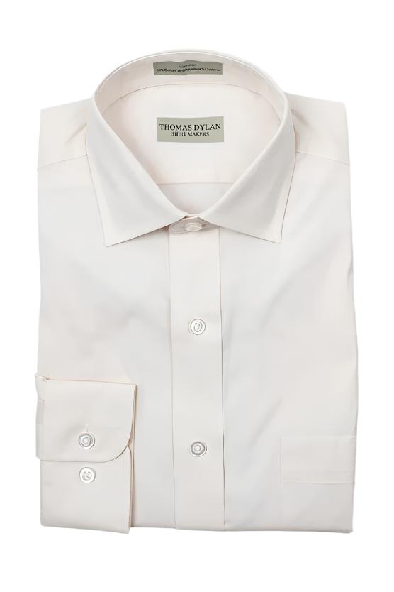 Thomas Dylan Dress Shirt Spread Collar in Sandstone