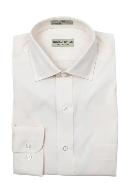 Thomas Dylan Dress Shirt Spread Collar in Sandstone
