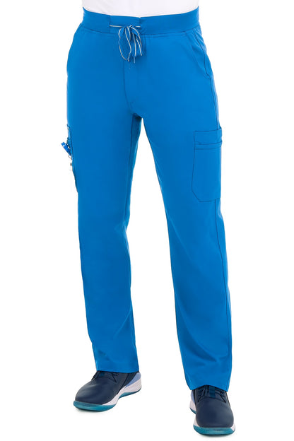 Zavate Studio Activator men's scrub pants in royal blue - comfortable straight leg fit with cargo pockets.