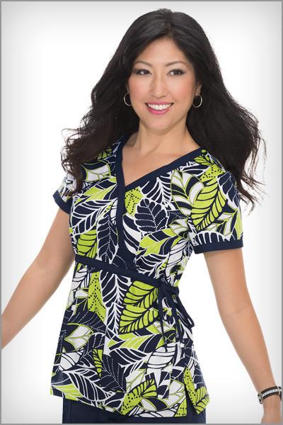 Koi Scrubs Kathryn Dot Tropical Print Tops - Parker's Clothing & Gifts
