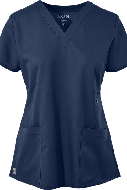 Maevn Scrub Top Eon V-Neck in Navy 1708 at Parker's Clothing & Scrubs.
