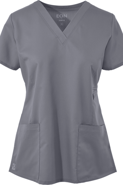 Maevn Scrub Top Eon V-Neck in Pewter 1708 at Parker's Clothing & Scrubs.