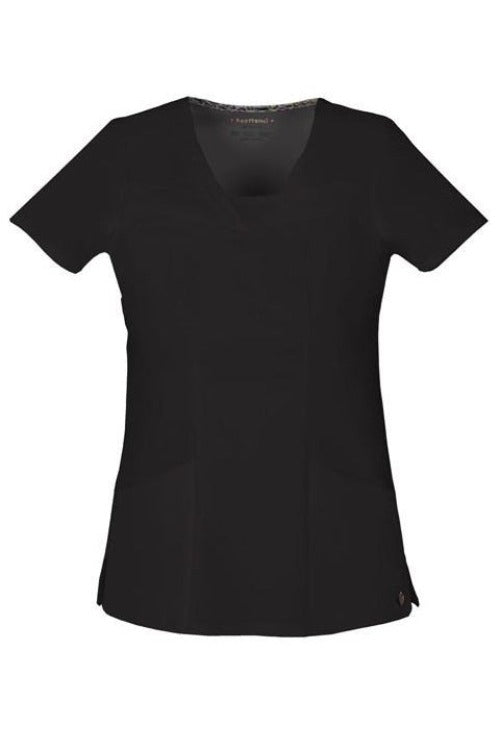 Cherokee HeartSoul Serenity V Neck Top Clearance Sale in Black at Parker's Clothing and Shoes.