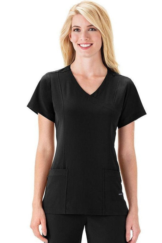 Jockey Scrub Top Classic V Neck in Black at Parker's Clothing and Shoes.