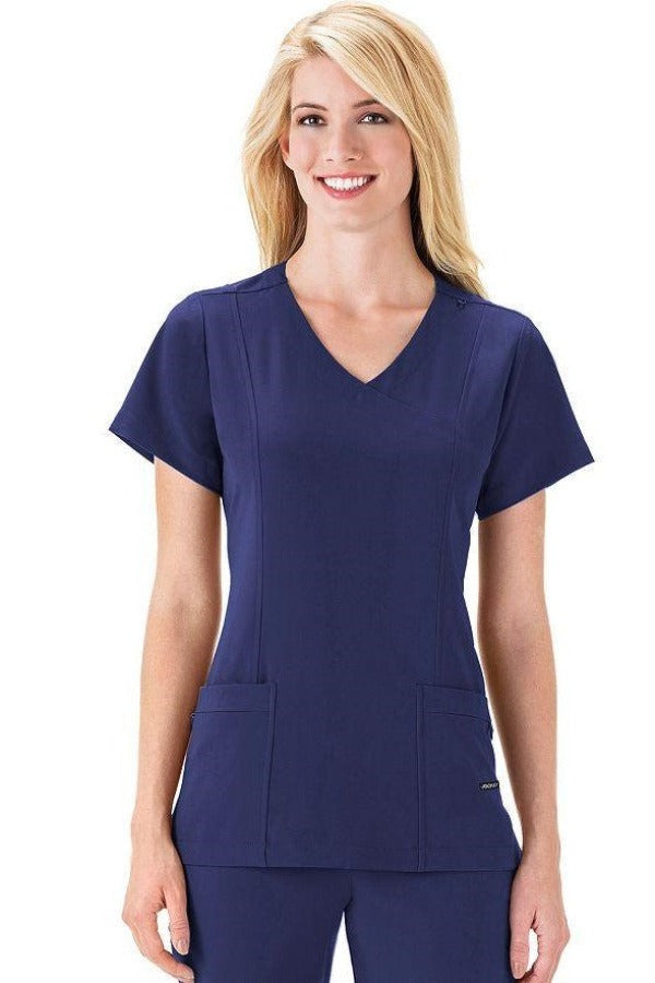 Jockey Scrub Top Classic V Neck in Navy at Parker's Clothing and Shoes.
