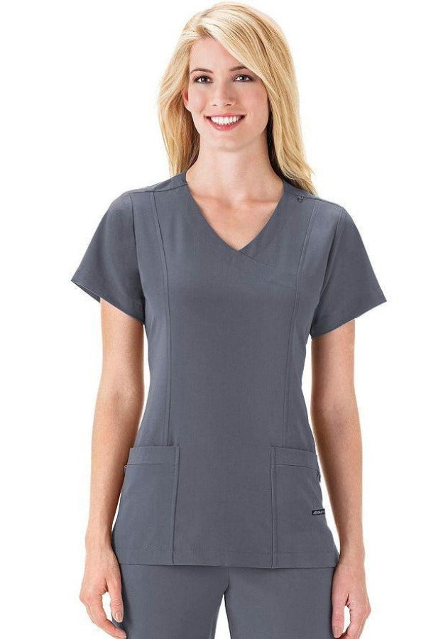 Jockey Scrub Top Classic V Neck in Pewter at Parker's Clothing and Shoes.