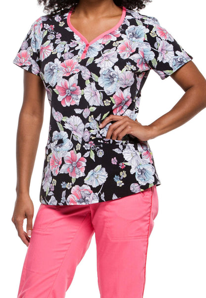 Healing Hands Scrubs Premiere Label Isabel Print Top Blossom at Parker's Clothing & Scrubs