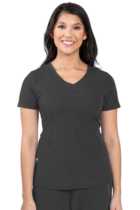 Healing Hands HH360 Sloan Scrub Top in Black at Parker's Clothing and Shoes.