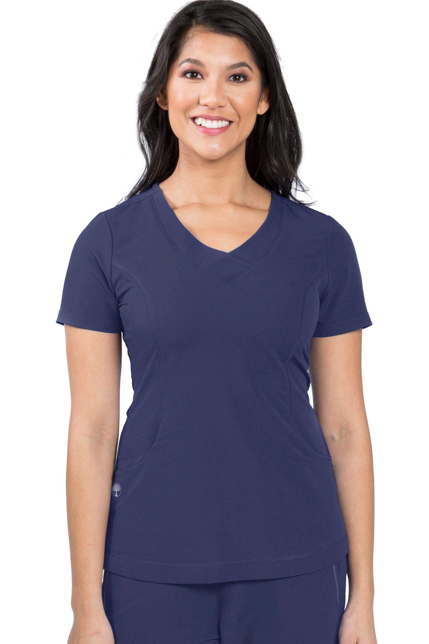 Healing Hands HH360 Sloan Scrub Top in Navy at Parker's Clothing and Shoes.