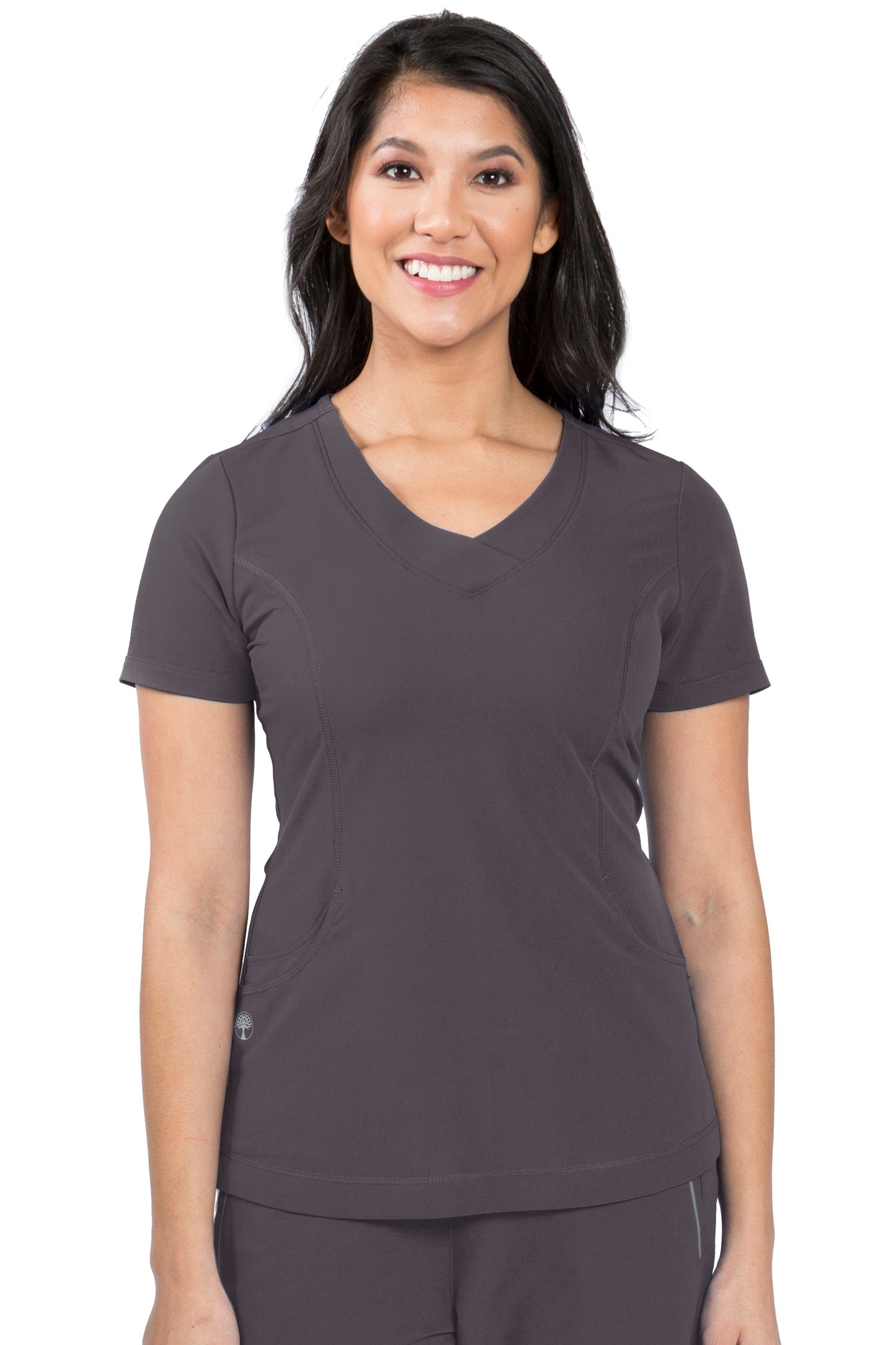 Healing Hands HH360 Sloan Scrub Top in Pewter at Parker's Clothing and Shoes.