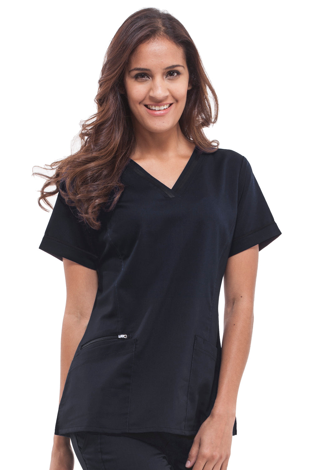Healing Hands Scrub Top Purple Label Jasmin in Black at Parker's Clothing and Shoes.