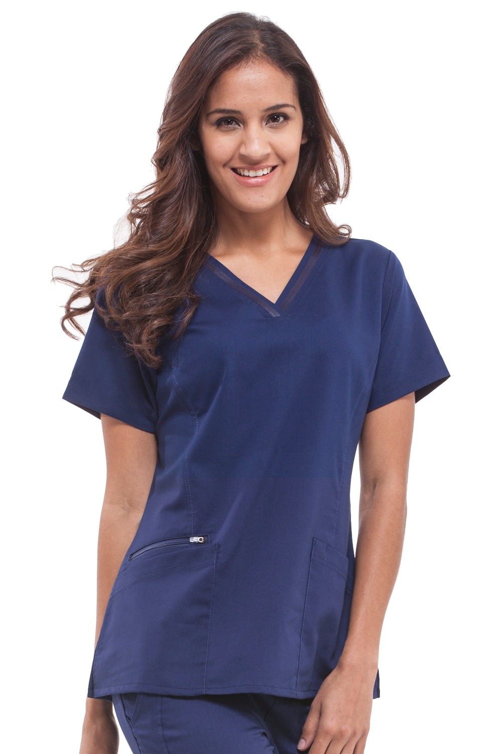 Healing Hands Scrub Top Purple Label Jasmin in Navy at Parker's Clothing and Shoes.