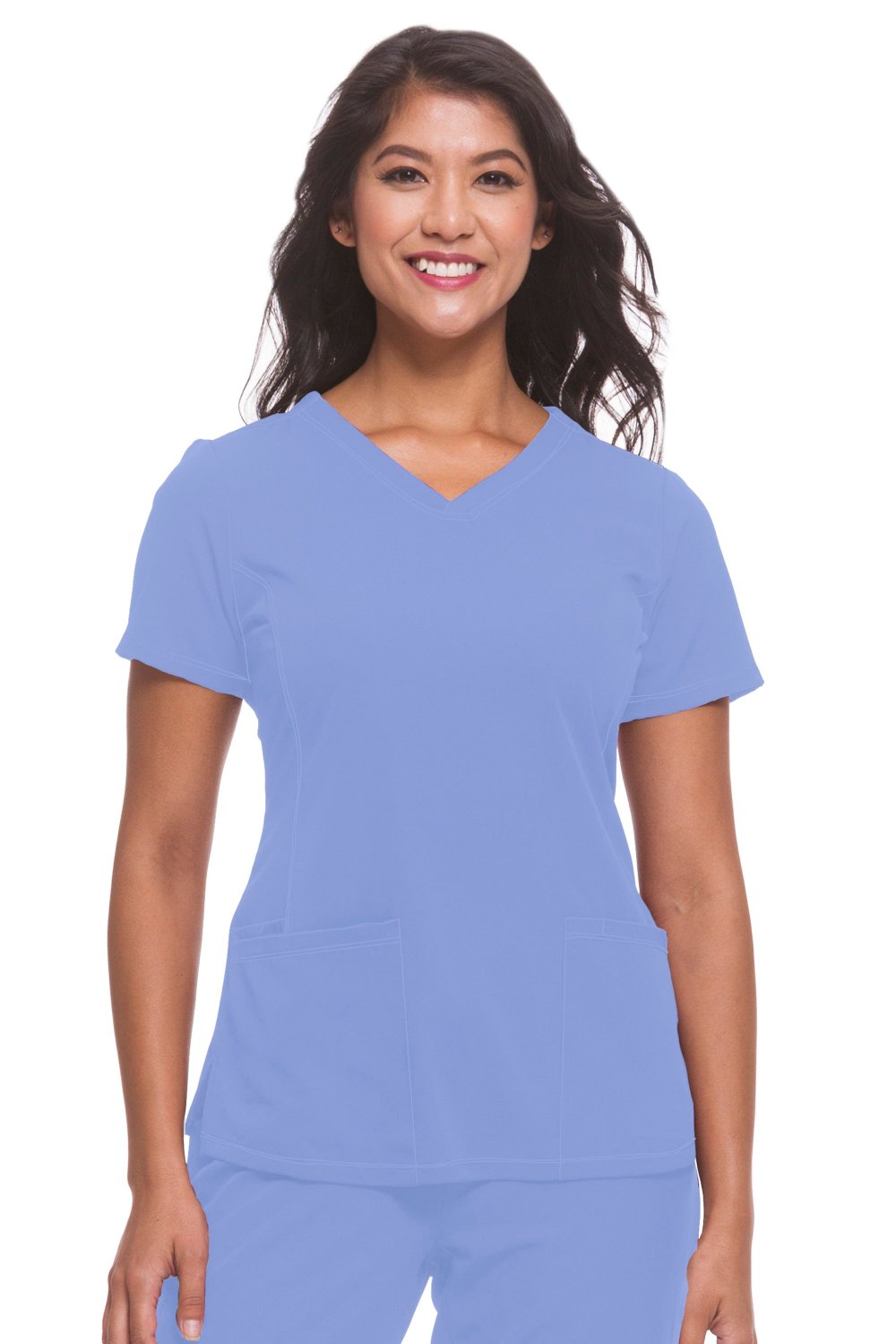 Healing Hands HH Works Monica V-Neck Scrub Top in Ceil at Parker's Clothing & Scrubs