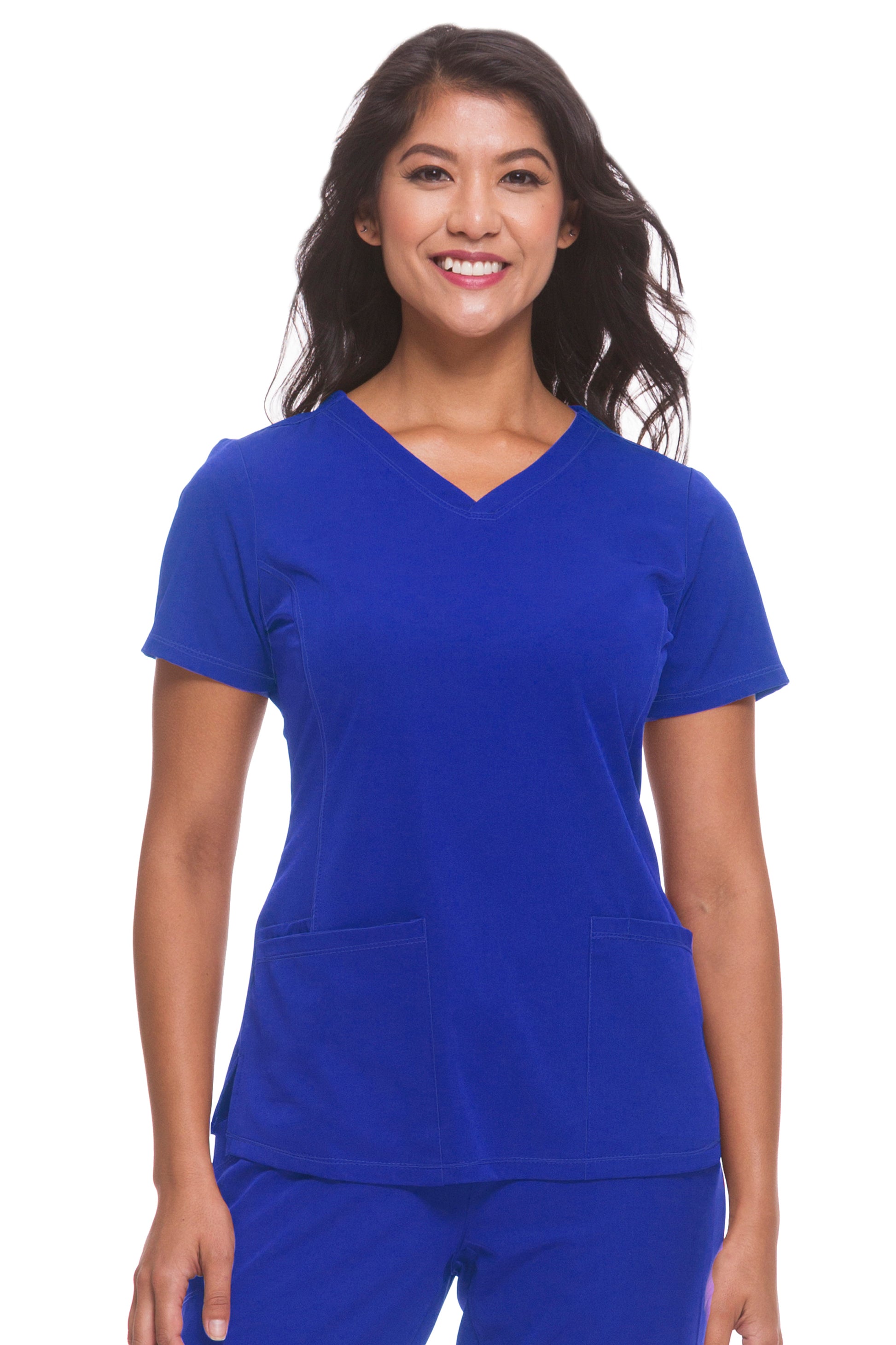 Healing Hands HH Works Monica V-Neck Scrub Top in Galaxy Blue at Parker's Clothing and Shoes