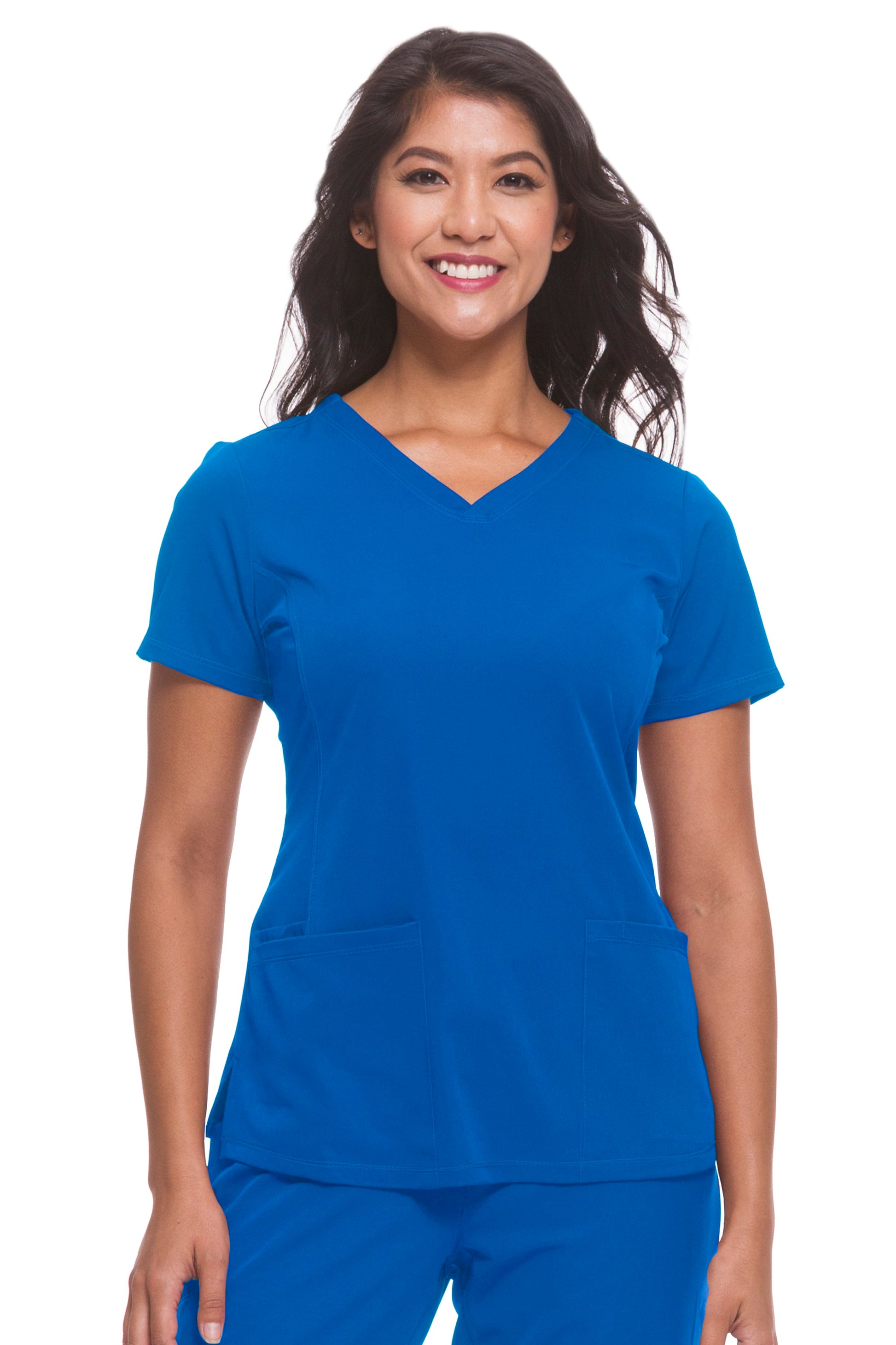 Healing Hands HH Works Monica V-Neck Scrub Top in Royal at Parker's Clothing and Shoes