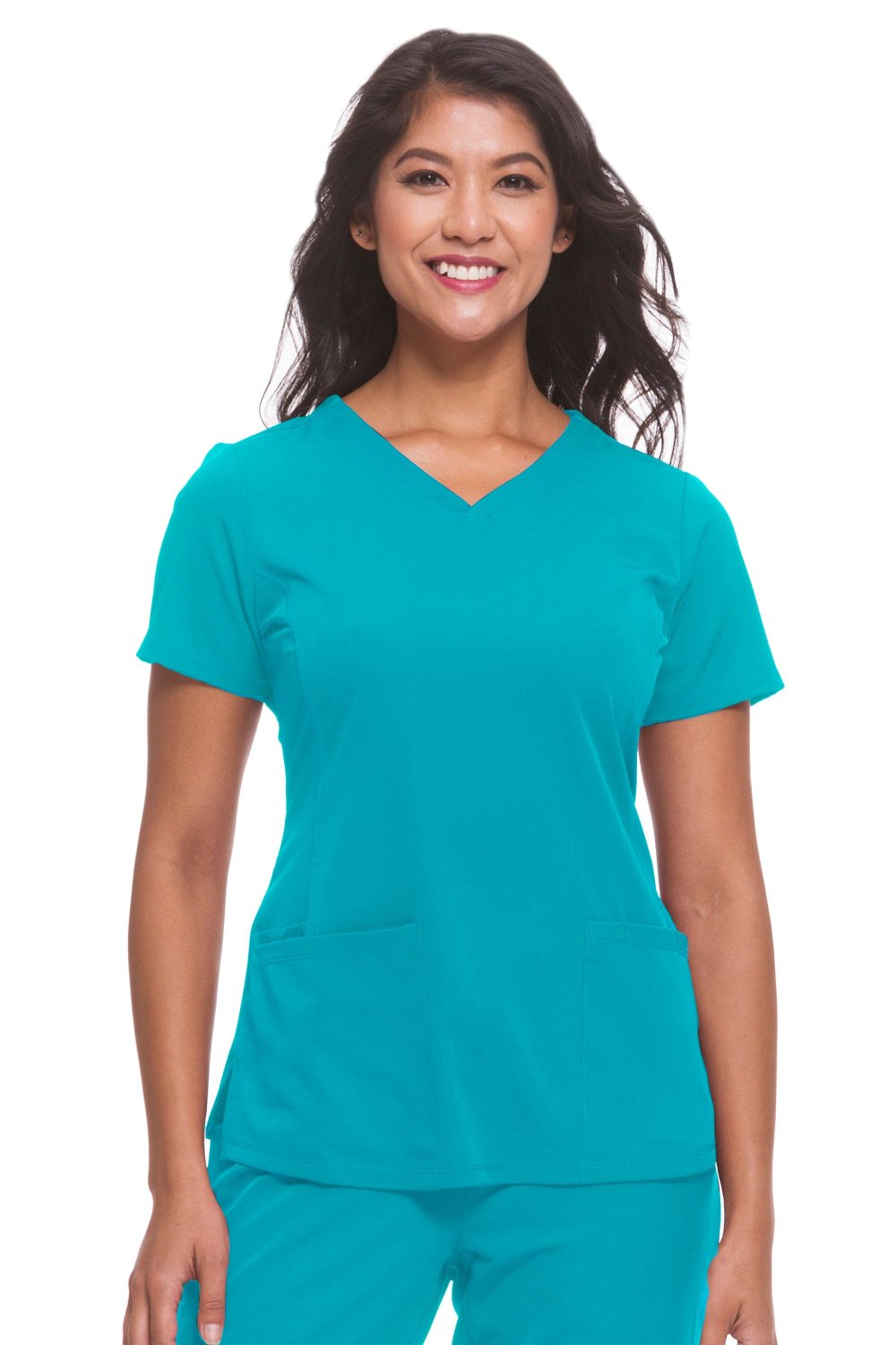 Healing Hands HH Works Monica V-Neck Scrub Top in Teal at Parker's Clothing & Scrubs