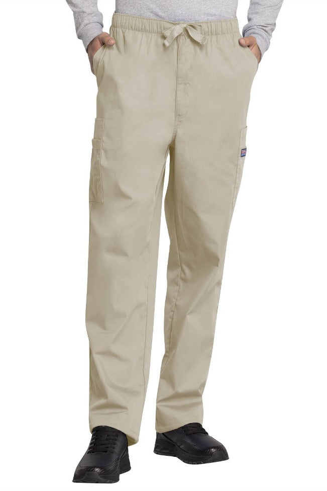 Cherokee Mens Scrub Pants Workwear Originals in Khaki at Parker's Clothing and Shoes.