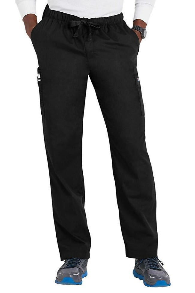 Cherokee Mens Scrub Pants Workwear Originals in Black at Parker's Clothing and Shoes.