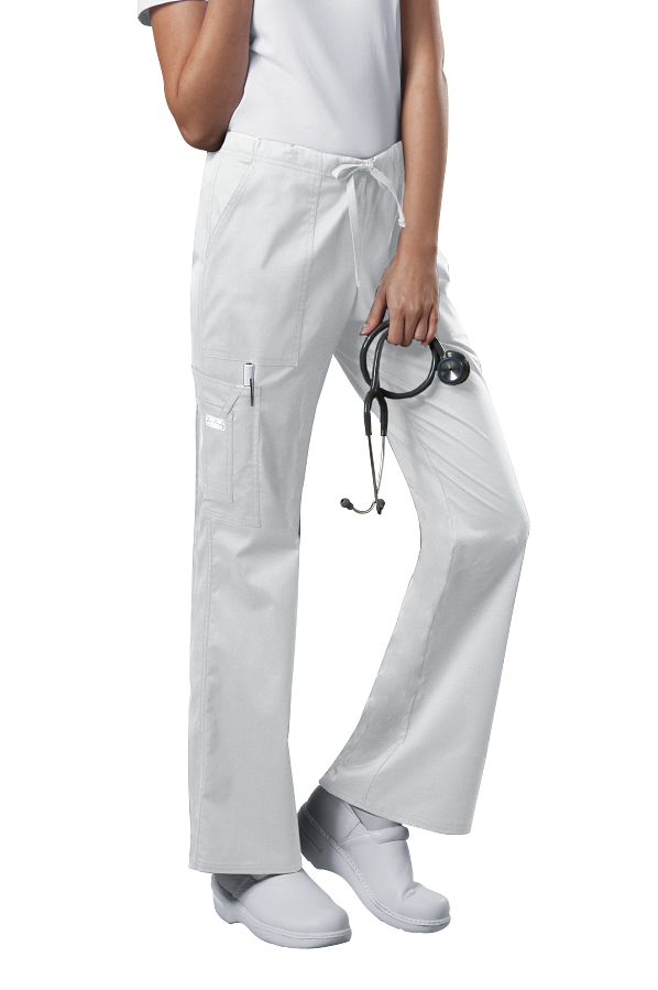 Cherokee Scrub Pants Core Stretch 4044 in White at Parker's Clothing & Scrubs.