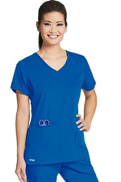 Grey's Anatomy Scrub Top Crossover V-neck in New Royal at Parker's Clothing and Shoes.