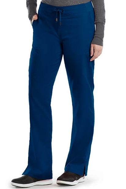 Greys Anatomy Tall Scrub Pant Destination Cargo 6 Pocket in Indigo at Parker's Clothing and Shoes.