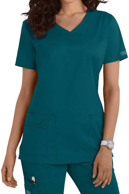 Cherokee Scrub Top Core Stretch V Neck 4727 in Caribbean Blue at Parker's Clothing & Scrubs.