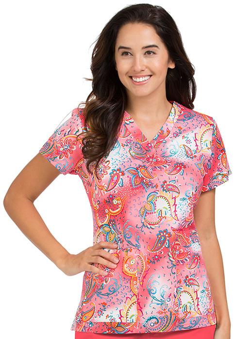 Med Couture Print Scrub Tops Valerie Whimsical Style Print Tops - Parker's Clothing & Gifts