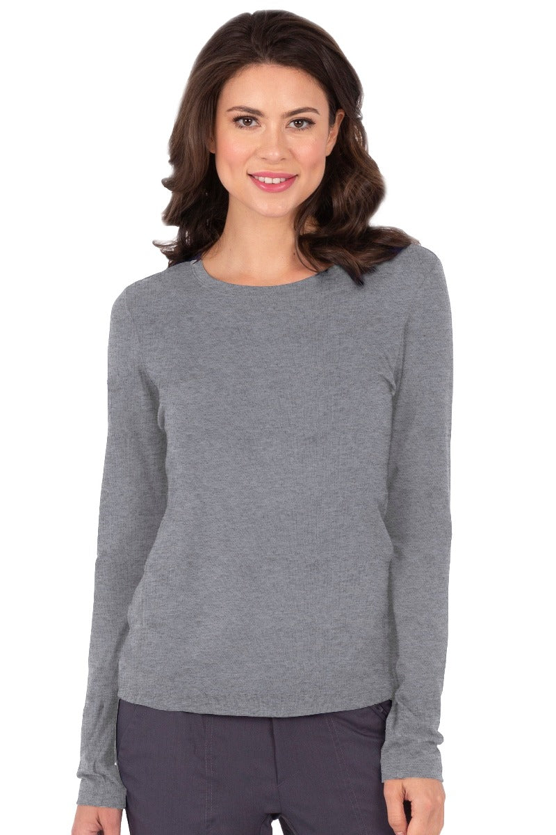 Healing Hands Purple Label Mackenzie Long Sleeve Tee in Heather Grey at Parker's Clothing and Shoes.